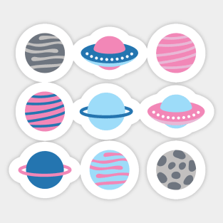 Universe & Planets Sticker